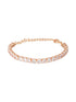 Gold Toned White AD Studded Minimal Tennis Bracelet