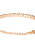 Gold Toned White AD Studded Minimal Tennis Bracelet