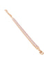 Gold Toned White AD Studded Minimal Tennis Bracelet