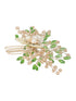Gold Toned Mother Of Pearl Embellished Green Hair Comb Pin
