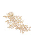 Gold Toned Coral Pearl Embedded Statement Hair Comb Pin