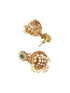 Gold Plated CZ Studded Floral Peacock Choker Jewellery Set