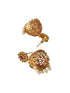Gold plated Zircon Studded Peacock Motif Choker Jewellery Set