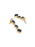 Gold Plated Blue Zircon Minimal Necklace Jewellery Set