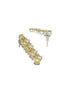 Silver Toned Yellow AD Studded Minimal Designer Jewellery Set