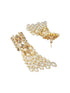 Gold Toned Pearl Beaded Minimal Choker Jewellery Set