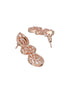 Rose Gold Toned Zircon Studded Minimal Necklace Jewellery Set
