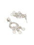 Silver Polish AD Studded Pearl Beaded Chandbali Earring