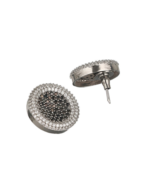 Black CZ Studded Minimal Designer Studds Earrings
