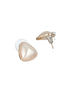 Gold Toned Freshwater Pearl Minimal Triangular Studds earringsEarring
