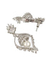 Silver Plated CZ Studded & Pearl Beaded Delicate Jhumka Chandelier Earrings