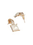 Gold Toned AD & Pearl Studded Minimal Drop Earrings