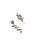 Silver Toned Amethyst Purple Minimal Necklace With Floral earrings Jewellery Set