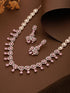 Contemporary Pink Diamond studded Necklace Earrings for women & Girls