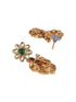 Gold Plated CZ Peacock Coin Temple Jewellery Set