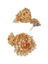 Gold Mango Pearl Drops Temple Lakshmi Devi Haram Necklace Jewellery Set