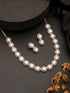 Gold Plated Kundan Polki Geometric Necklace Jewellery Set