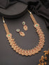 Gold Plated CZ Peacock Coin Temple Jewellery Set