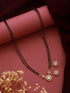 Gold Toned Solitaire AD Minimal Mangalsutra Jewellery Set