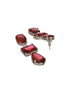 Silver Toned Red Ruby Designer Patywear Necklace Jewellery Set