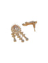 Gold Toned AD Studded Minimal Floral Delicate Pendant Jewellery Set