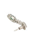 Silver Plated Green AD Minimal Dailywear Drop Earring