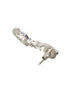 Silver Plated Lavender AD studded Minimal Officewear Drop Earrings