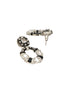 Black Enamelled White AD Studded Minimal Designer Chandbali Earring