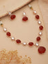 Gold Plated Ruby Red Original Kundan Studded Luxe Bridal Jewellery Set