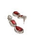 Silver Plated Red Ruby AD Studded Luxe Statement Designer Pendant Jewellery Set