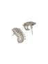 Silver Toned AD Studded Minimal Baali Earring