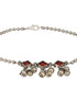 Set Of 2 Oxidised Silver Plated Red Stone Payal Anklet