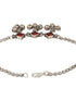 Set Of 2 Oxidised Silver Plated Red Stone Payal Anklet