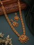 Antique Gold Toned Temple Lakshmiji Pendant Haram Jewellery Set