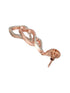 Rose Gold Plated AD Studded Contemporary Hoop Earrings