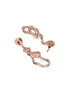 Rose Gold Plated AD Studded Contemporary Hoop Earrings