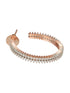 Rose Gold Plated Zircon Studded Minimal Hoop Earrings