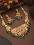 Gold Plated Jadau Divine Radha Krishna Temple Necklace Jewellery Set