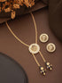 Gold Plated Amethyst AD Studded Lion Motif Designer Chain & Necklace Jewellery Set