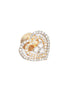 Gold Plated Ad Studded Heart Shaped Minimal Studds Earrings