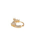 Gold Plated AD Studded Floral Pressing Nose Ring Nath