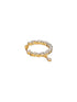 Gold Plated AD Studded Bridal Designer Press Nose Ring Nath