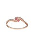 Rose Gold Plated Red AD Studded Minimal Designer Bangle Bracelet