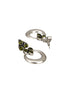 Silver Plated Peridot Green Crystal Handcrafted Modern Chandelier Designer Earring