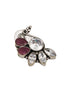 Silver Toned Crystal Studded Bird Shaped Minimal dailywear Earrings