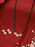 Gold-Plated-Zircon-Studded-Black-Bead-Mangalsutra-Chain-Minimal-solitaire-Jewellery-Set