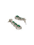 Silver Plated Green Zircon Studded Double 2 Lined Bridal Luxe Jewellery set