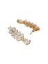 Gold Plated Zircon Studded Double Lined Pear Shaped Solitaire Bridal Necklace jewellery Set