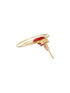 24K Gold Plated Red Ruby Circular Minimal Chunky Chandbali Luxe Studds Earrings