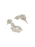 Silver Plated Zircon Studded Quirky Luxe Dropdown Earrings